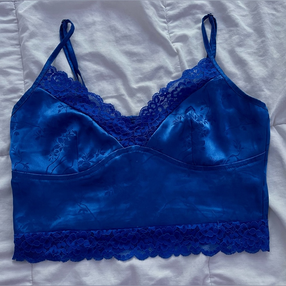 Shein Royal Blue Cami Crop Top. Woman XS. NEW